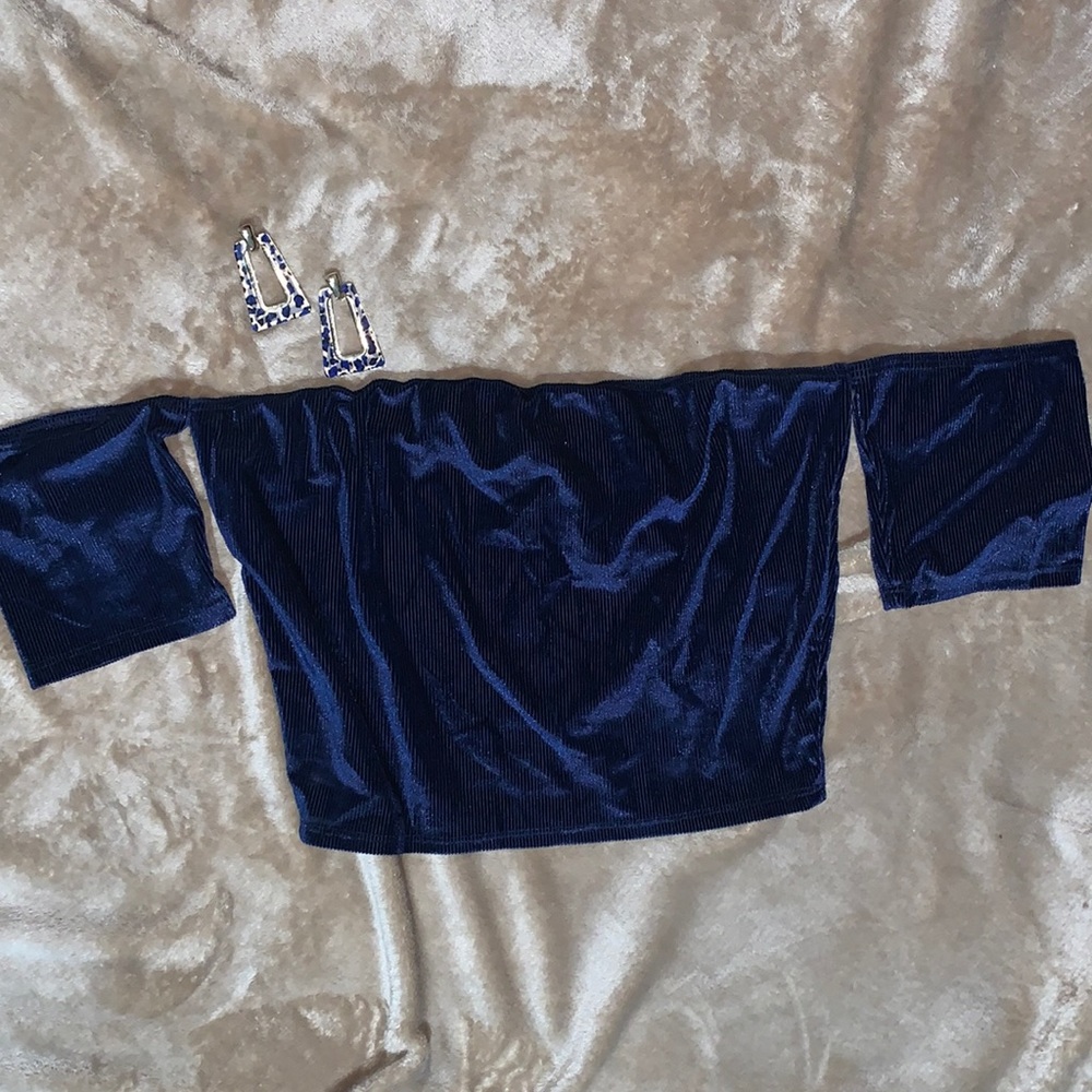 Velour crop top